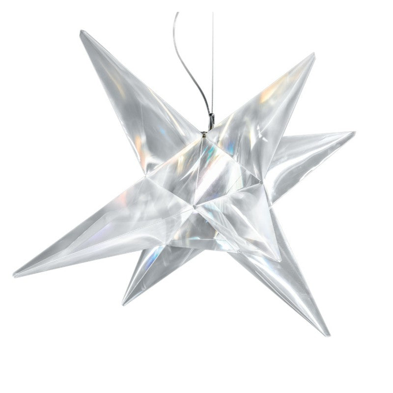 Superstar Suspension Light by Zaneen Shop - A white colored suspension light that is designed to resemble a star.