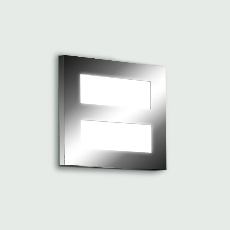 Equal Ceiling Light by Zaneen Shop - A square-shaped wall lamp that features two square light distribution areas in a paralleled linear format.s