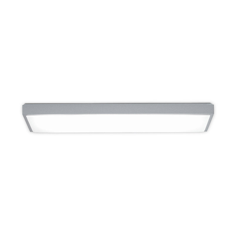 Flat Ceiling Light by Zaneen Shop - A flat square or rectangle shape ceiling light.  Metal rim with frosted glass center.