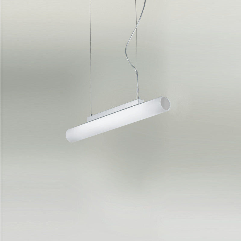 Olympia Ceiling Light by Zaneen Shop - A light-gray colored metal cylinder suspension lamp.