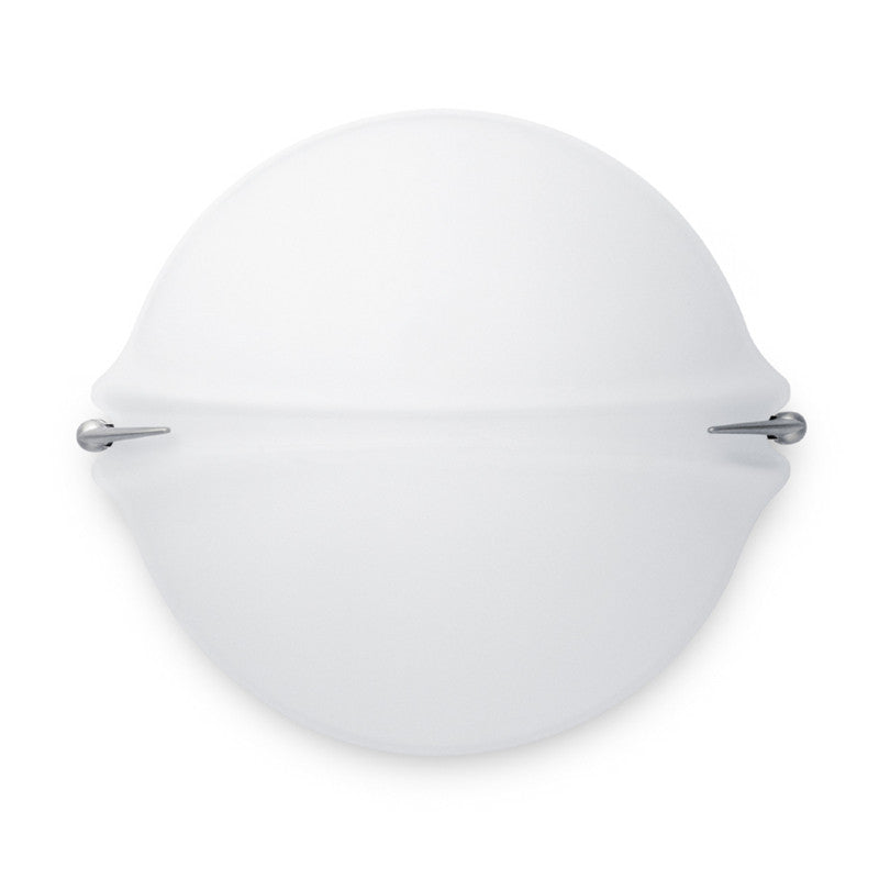 Sorriso Ceiling Light by Zaneen Shop - A classic dome-shaped ceiling lamp made with glass and matte nickel aluminum.