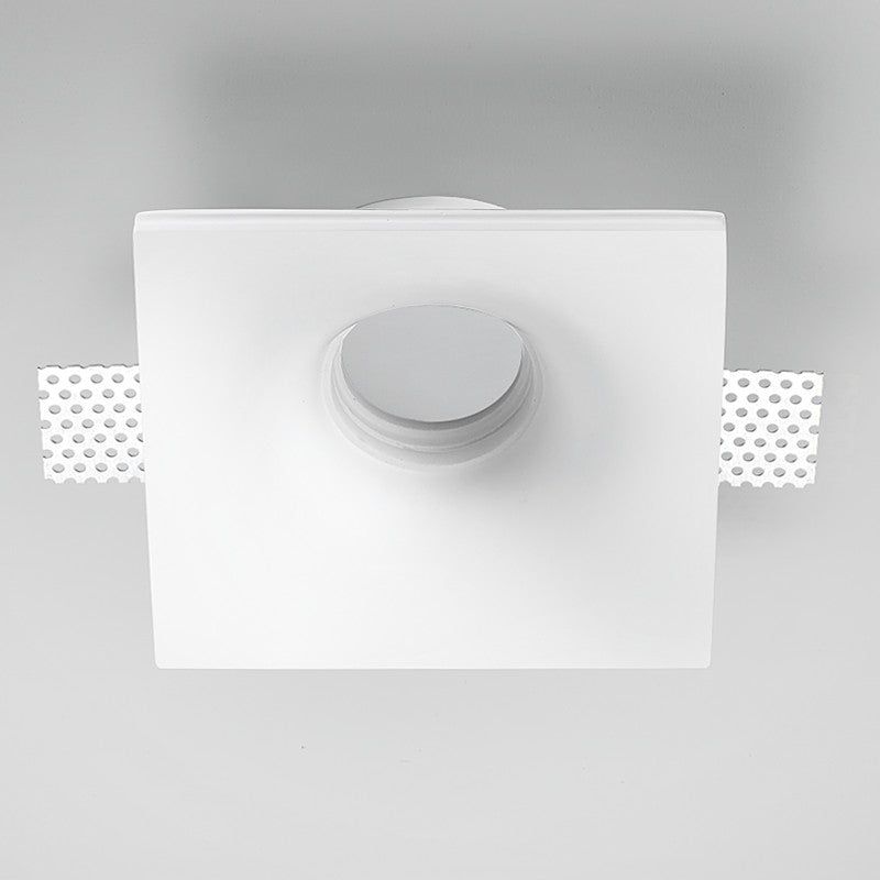Invisibili Trimless Light by Zaneen Shop - A white color square shape fixture with a circular cutout in the center.