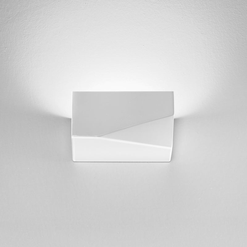 Acheos Wall Light by Zaneen Shop - A white irregular rectangle shape light fixture