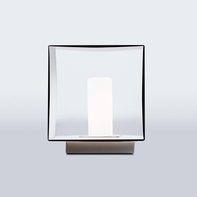 Domino Table Lamp by Zaneen Shop - A hollowed cubed glass table lamp. 