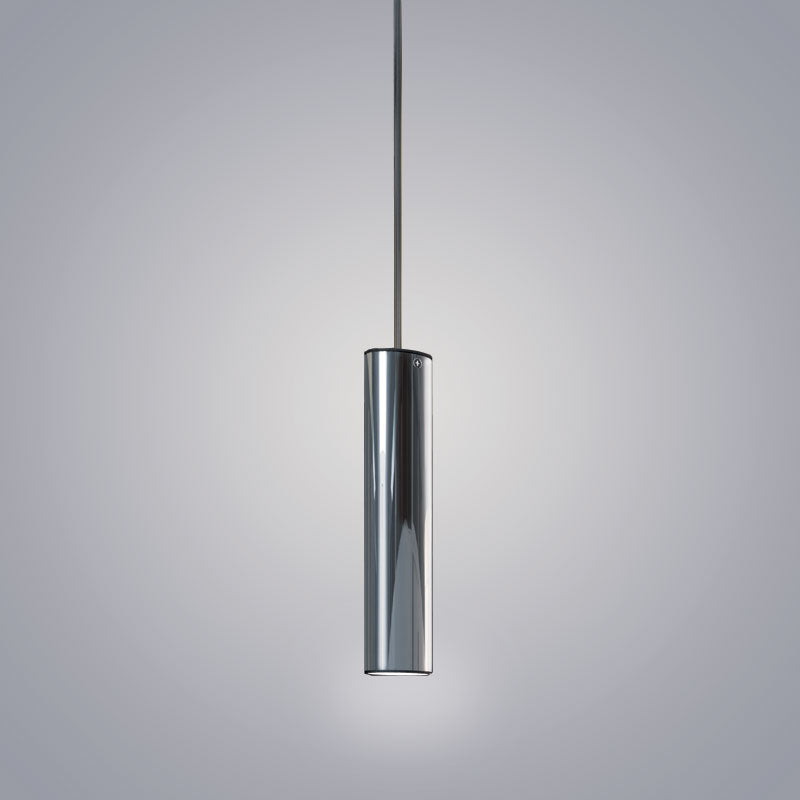 Tub Led Suspension Light by Zaneen Shop - A A stainless steel pendant lamp with a cylindrical shape for direct light distribution.