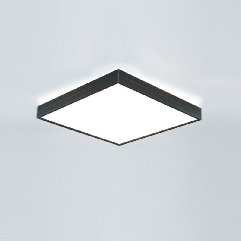 Linea Ceiling Light by Zaneen Shop - A square shaped ceiling light with frosted glass center and colored aluminum frame.