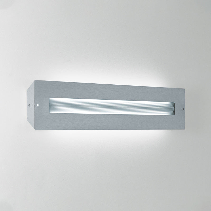 Finestra Wall Light by Zaneen Shop - A polished steel rectangle shape light fixture.