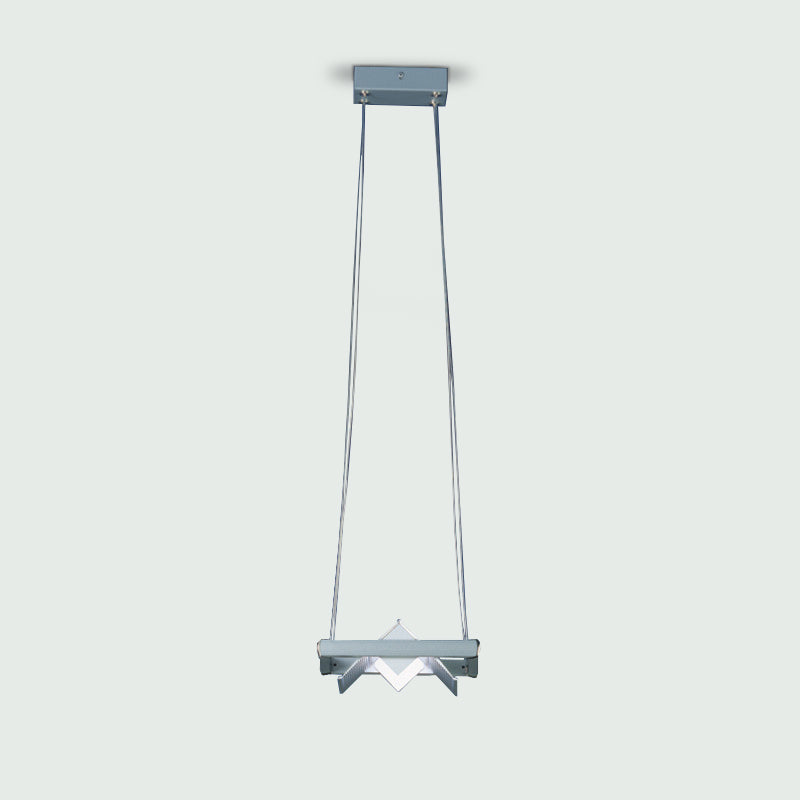 Loft Suspension Light by Zaneen Shop - A metal pendant fixture with a folded square panel light.