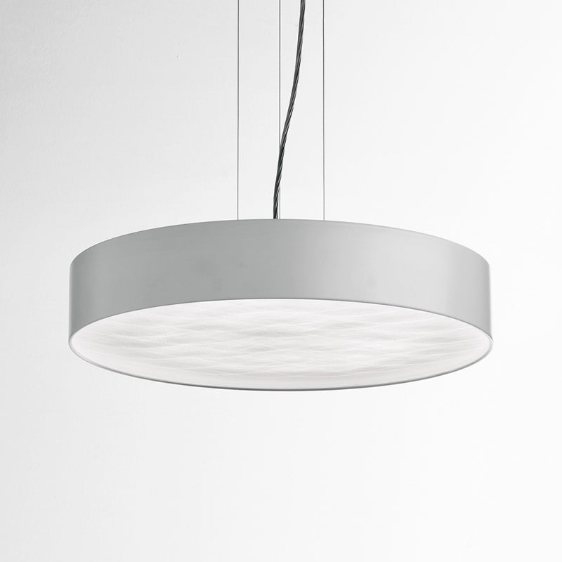Ether Ceiling Light by Zaneen Shop - A circular drum shape light fixture. White color finish. 